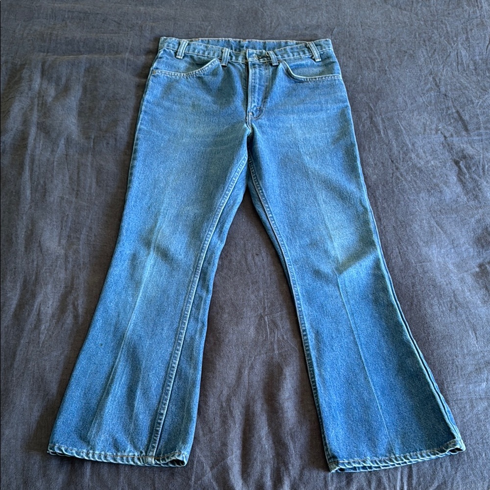 Levi's Blue Flared Wide Leg Jeans